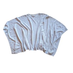 Lululemon Forward Flow Cape Silver Grey Cashmere Poncho Pullover Sweater sz OS